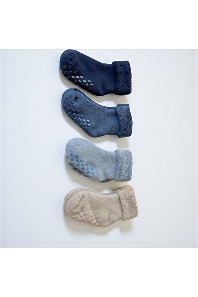 Batu مجموعة جوارب للأطفال والرضع مع قاعدة مانعة للانزلاق