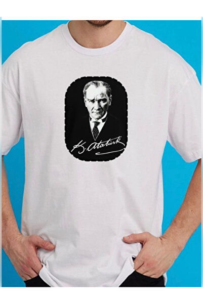 TİMİSİVA Tricou unisex supradimensionat ATATURK SIGNATURED2 B cu imprimeu % b...