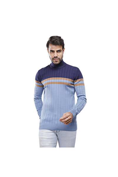 COUP Men Casual Sweater With Long Sleeves - Navy