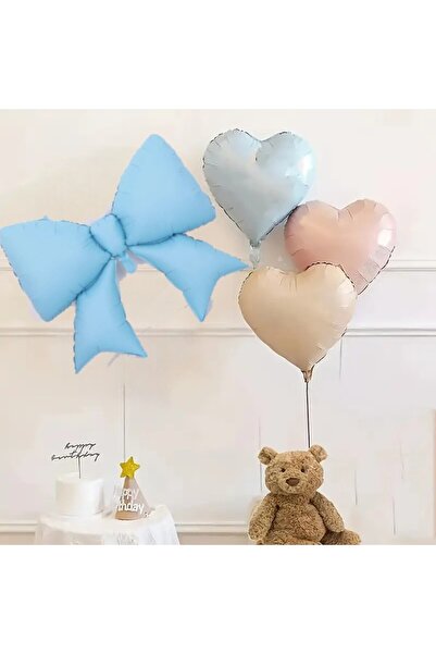 DÜVENCİ TİCARET مجموعة بالونات فويل على شكل قلب ريترو مكونة من 4 قطع