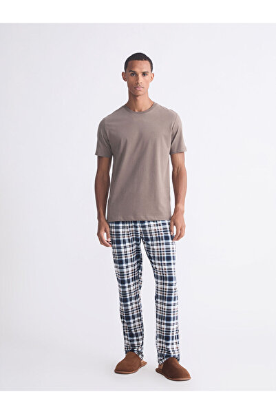 LC Waikiki Brown Standard Fit Men's Pajama Set