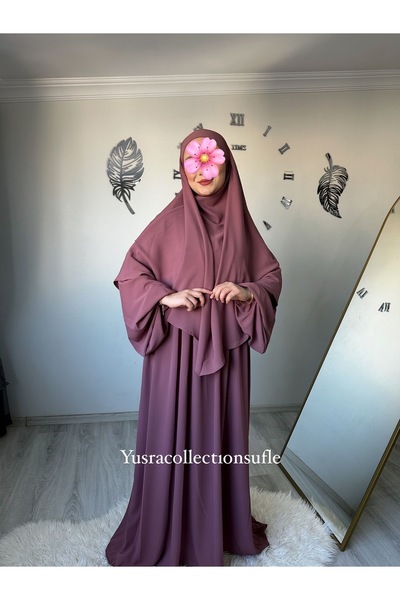 Yüsra Collection Costum Tesettür Asel cu voal sufle, 3 piese