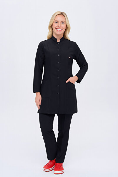 TIPTEKS Long Sleeve Suitable for Hijab Use Snap Fastener Scrubs Nurse Doctor Uniform