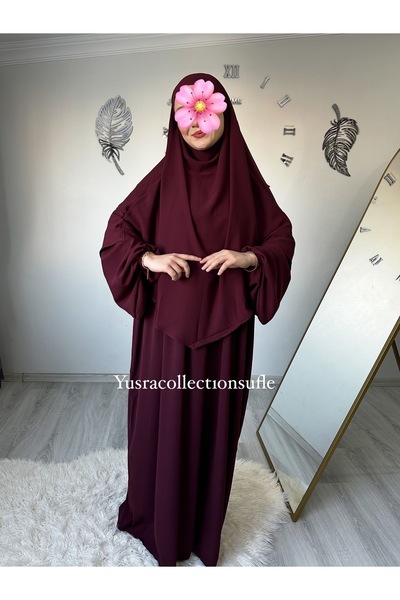 Yüsra Collection Χιτζάμπ Asel Κοστούμι Σουφλέ Πέπλο 3 τεμαχίων