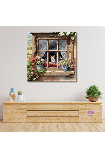 LİLYHOBBYLAND Sayılarla Boyama Hobi Seti Renkli Baskılı Kasnağa Gerili 50x50c...