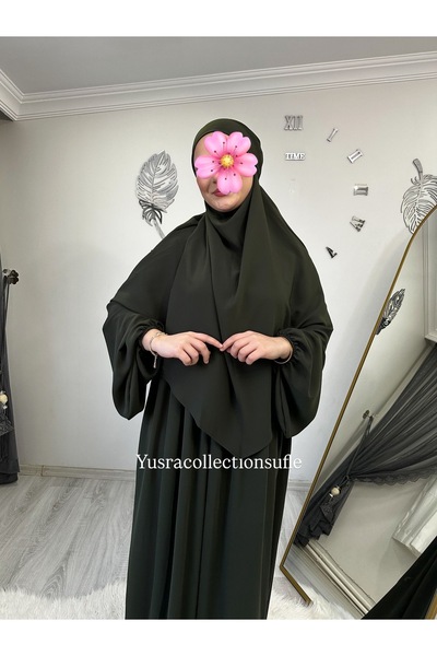 Yüsra Collection Χιτζάμπ Asel Κοστούμι Σουφλέ Πέπλο 3 τεμαχίων