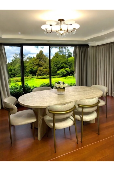 SEZBİL Metal İskandinav Masa Ve Sandalye Takımı