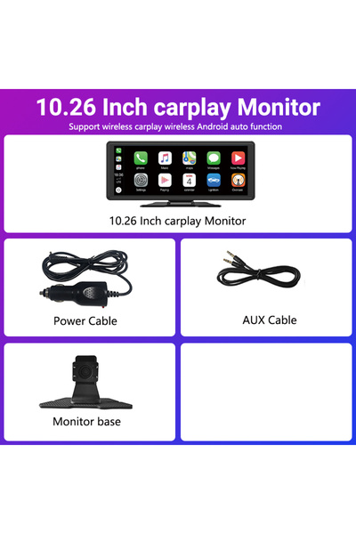 Choice4 كاميرا داش محمولة جديدة بدقة 4K مع شاشة لمس IPS، تدعم CarPlay وAndroi...