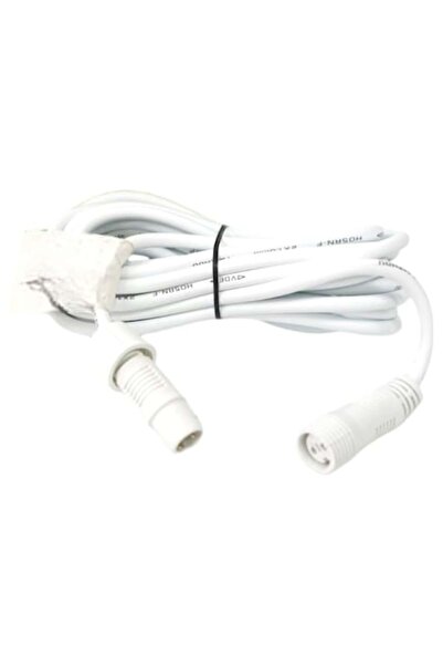 OEM Prelungitor de 5 m pentru instalare LED de Crăciun, 220 volți, ștecher rotund, cauciuc, cablu alb