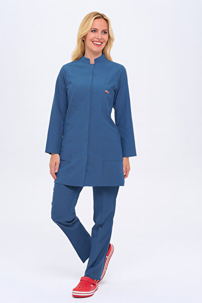 TIPTEKS Long Sleeve Suitable for Hijab Use Snap Fastener Scrubs Nurse Doctor Uniform