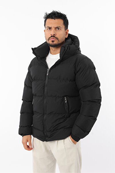 Rodrigo معطف رجالي سميك مبطن بالريش مع قلنسوة مقاوم للبرد