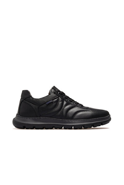 YAŞAR KAŞLI Men's Leather Lightweight Comfort Casual Daily Shoes 25K Ykö-20023 m Black