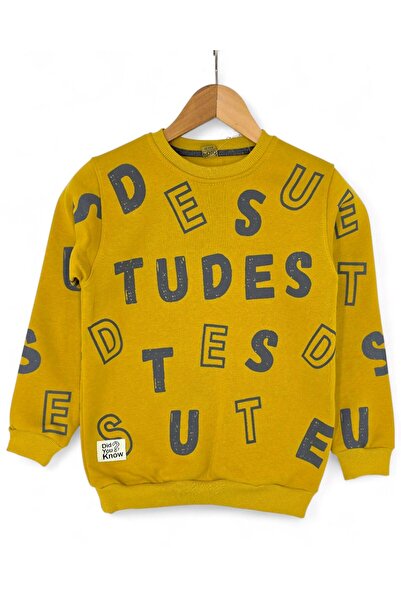 VOY KİDS Boy's Printed 3 İp Ş Fleece-Lined Winter 6-7-8-9-10 Years Old Tracksuit Set / Sweatshirt and Sweatpants