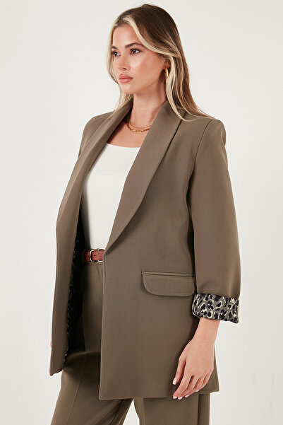Lela Regular Fit Klasik Yaka Desenli Astar Detaylı Blazer Ceket CEKET 6839227