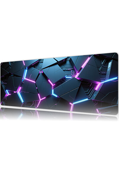 urzuva Neon Grid 70X30 3MM Kalınlık Premium Gaming oyuncu mousepad, Anti Slip...