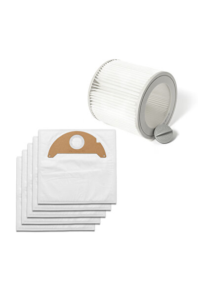 ROBOTHUB Set filtru si 5 saci sintetici compatibil cu KARCHER WD 2, Seria A, ...