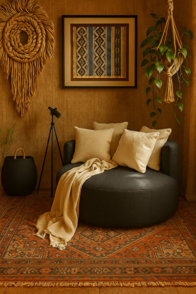 S Home Design Concept Natura Düz Berjer, Teddy, Antrasit