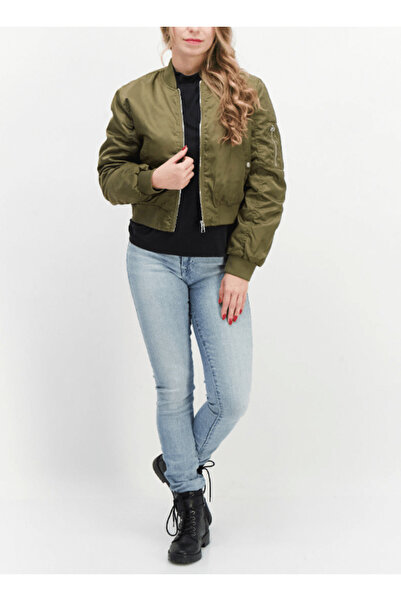 Jennyfer Puffer Jacket Khaki - S, Green, 100% polyester