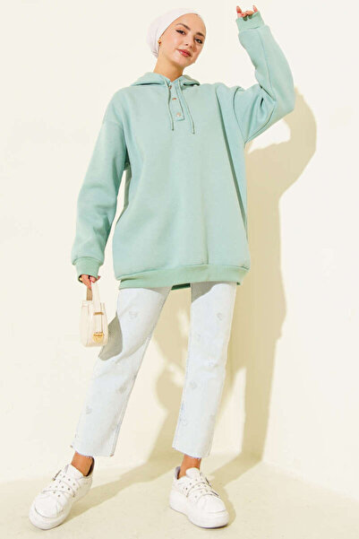 VOLT CLOTHİNG Φούτερ με τρεις κλωστές και μισό κούμπωμα