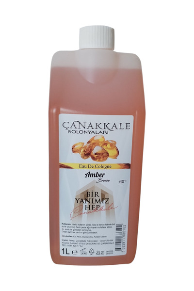 ÇANAKKALE kolonyaları Amber Kolonyası -1 Litre -(BİDON) Korumalı Kapak - Yeni...