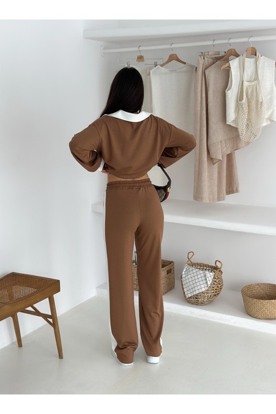 Lady Doll Γυναικείο σετ αθλητικής φόρμας με μαλακή υφή, άνετο ύφασμα Modal με γυριστό γιακά