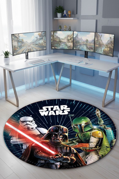 Reyhani STAR WARS Desenli Kaymaz Taban Makinede Yıkanabilir Gaming Oyuncu Gam...