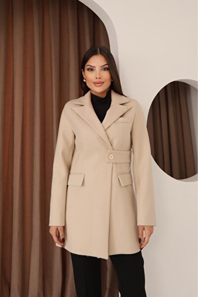 Leo Ferre Γυναικείο Μπουφάν Κασετίνα Κρεμ Χρώμα.