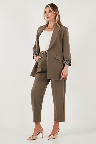 Lela Regular Fit Klasik Yaka Desenli Astar Detaylı Blazer Ceket CEKET 6839227