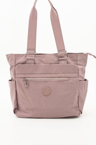 Çanta Trend Women's Multi-Eye Useful Water Resistant Satin Fabric Pink Color ...