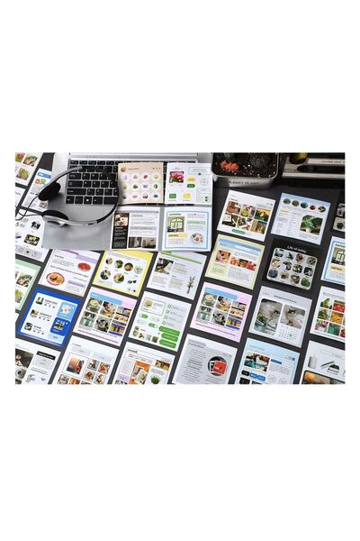 İthal Carte cu autocolante deco cu 20 de pagini - Culoare: verde