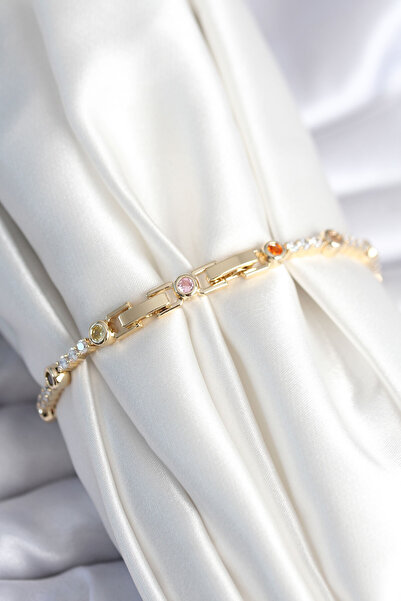 Skygo Brass Gold Color Zircon Stone Women's Bracelet - Tj-Bb7971