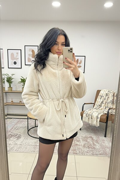 FAMODA Kadın Peluş Mont Ceket