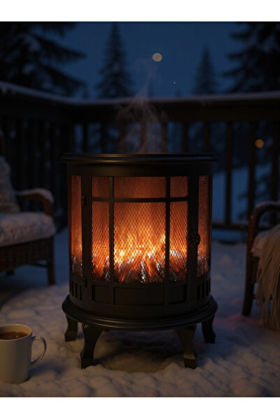 Living Decorative heater with LED lighting, unique design with 4 legs