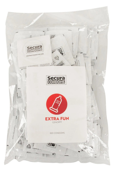 Other Secura Extra Fun - Prezervative cu puncte stimulatoare, pungă de 100 buc.