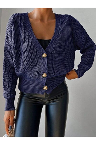Nnstartshopping Women's long sleeve button detail knit blouse