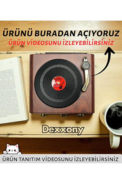 Dexxony Yeni Ahşap Görünümlü Lüks Retro Vintage Nostaljik Radyo & Bluetootlu Yatay Fm Radyo