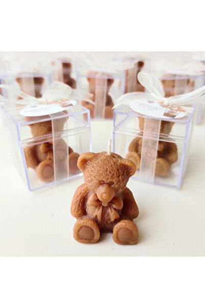 SHIVA Gift&More Mini Ayıcık Bebek Mevlidi babay shower doğum hastane Hediyelik mumları