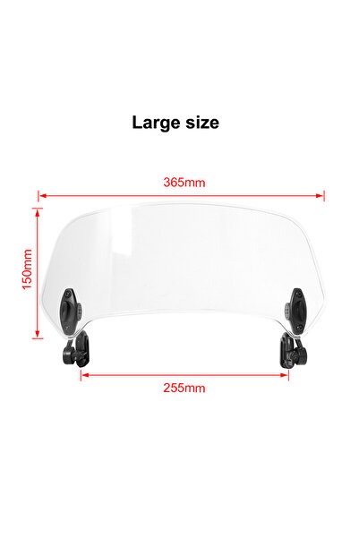 choice2 big size Motorcycle Universal Windshield Extension Adjustable Spoiler...