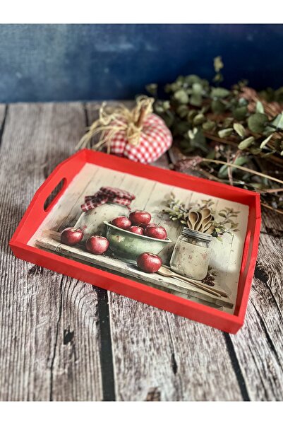 Bypinaryuksel Kitchen Patterned Mini Tray, Presentation Tray