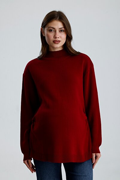 KATLİN MATERNİTY WEAR Hamile Boğazlı Yaka Triko Kazak