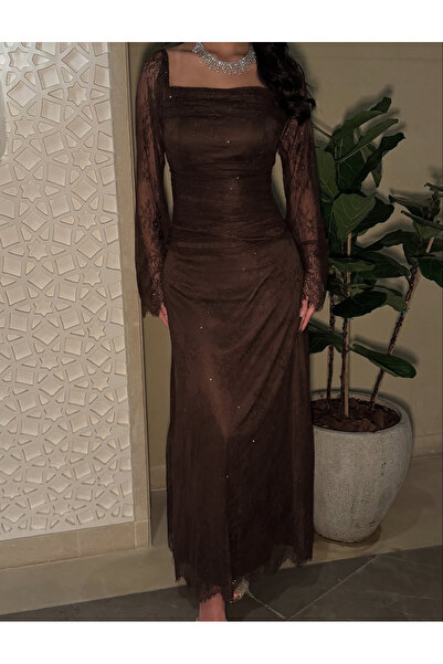 Viola Soft mocha lace dress