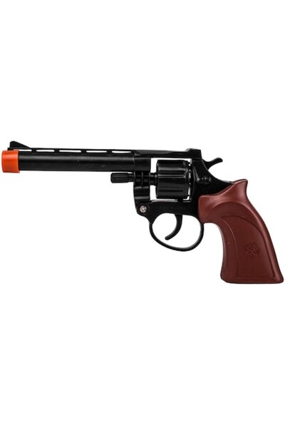 MYONNA IT & E- COMMERCE Toy Gun Magnum, 8 Caps, 13 cm, Plastic, Orange/Black/Brown