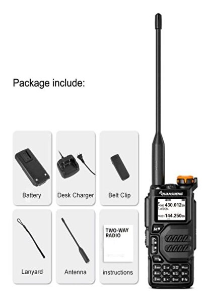 QUANSHENG Uv K5 Professional Radio Station Set, Marine Aviation, Emergency Alert, Hiking, Airsoft