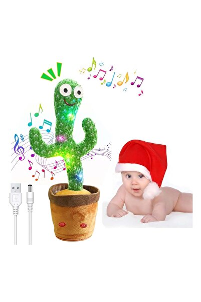 Generic Dancing Cactus Repeats What You Say, Talking Sunny The Cactus Toy USB Charging, Dancing Lighting Rec