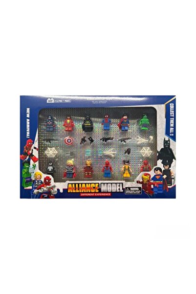 Virtual Trend Set of 12 Virtual Trend® figures, Super Hero Alliance, Multicolor, 5 cm