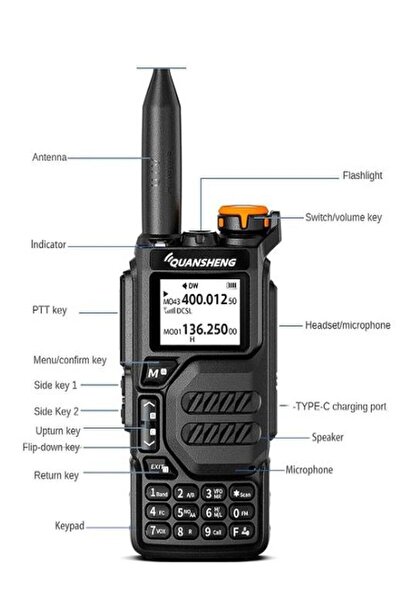 QUANSHENG Uv K5 Professional Radio Station Set, Marine Aviation, Emergency Alert, Hiking, Airsoft