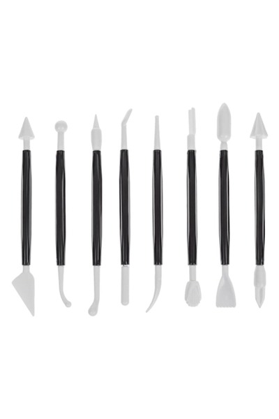 MYONNA IT & E- COMMERCE Modeling Tool Set, 8 Pieces, Black-White