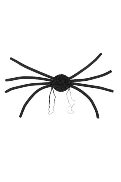 SHOPIENS Φτερά Στολής για Χάλοουιν, Σχέδιο με Πόδια Αράχνης, Μαύρο Γκλίτερ, 7...
