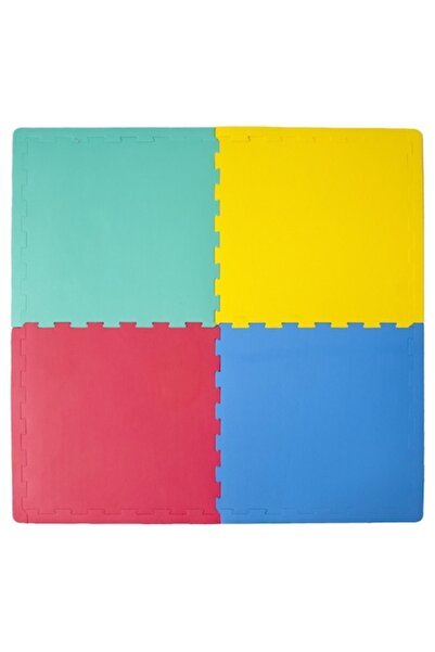 SHOPIENS Puzzle Podea, Model Multicolor, Set 4 Bucati, Dimensiuni 63x63cm, Material Spuma EVA, MYONNA IT & E-