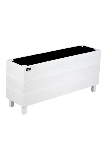 Faev Alaçatı Model Ahşap Saksı 75x27x45cm Dış Mekan Dekoratif Bahçe & Balkon ...
